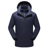 3-in-1 Heated Windbreaker for Men Women 15 Heating Zones 3 Levels of Temperature Adjustment USB Electric Windproof Thermal Jackets for Outdoor Skiing Hiking Camping