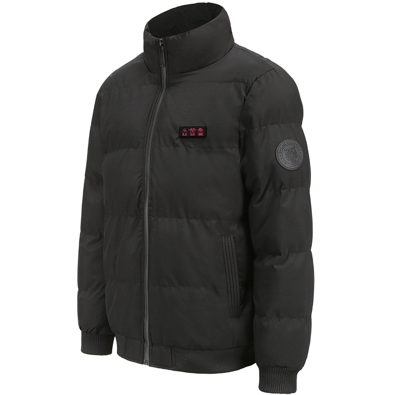 Electric Heated Jacket for Men & Women, 3 Temperature Control, 7 Heating Zones, Rechargeable USB Waterproof Cotton Jackets Winter Stand Collar Outdoor Lightweight Quilted Puffer Coat Casual P - Firoth