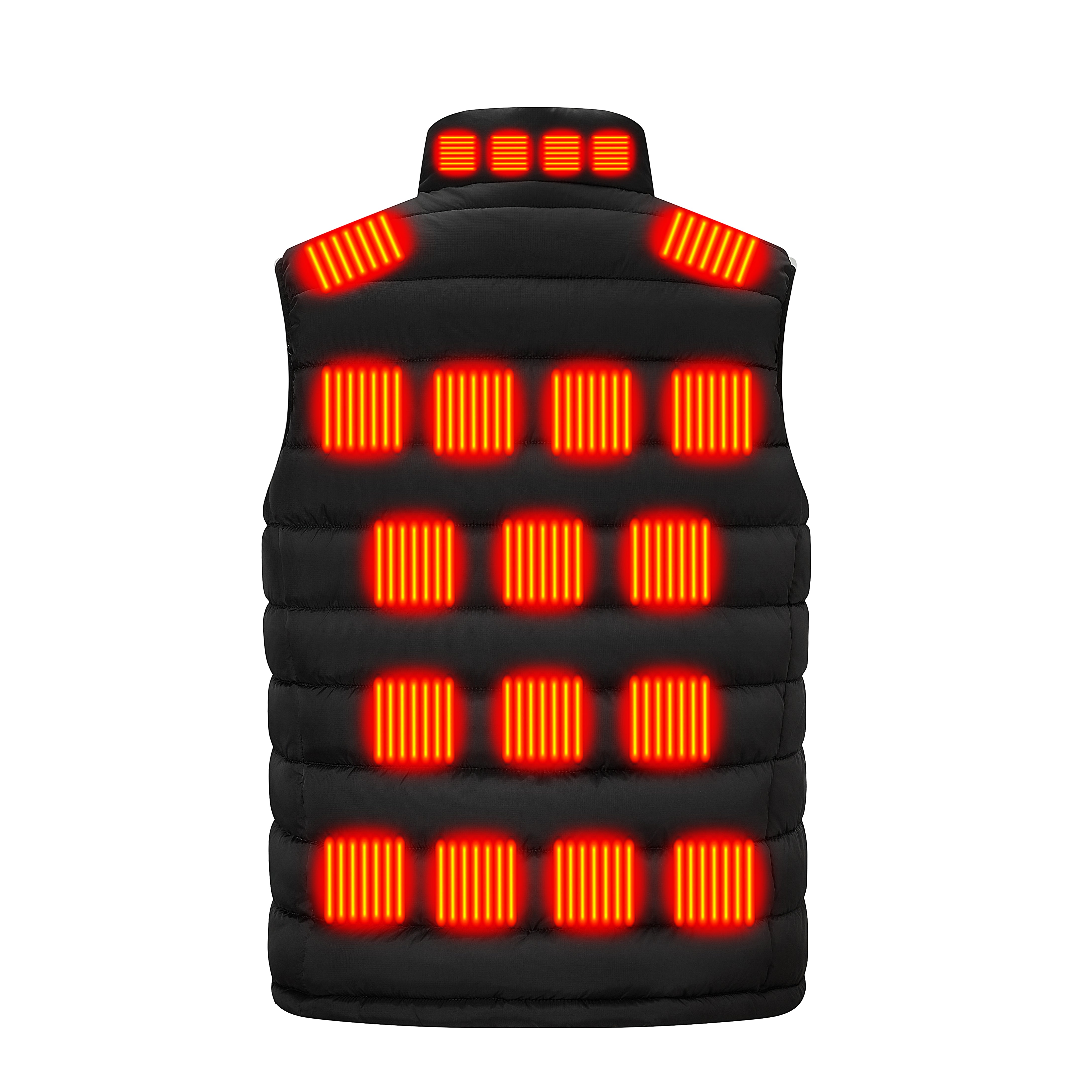 Heated Vest for Men Women, 28 Heating Zones 3-Temperature Control & Carbon Fiber Heating Stand Collar Zip Up Waterproof Windproof Sleeveless Gilet