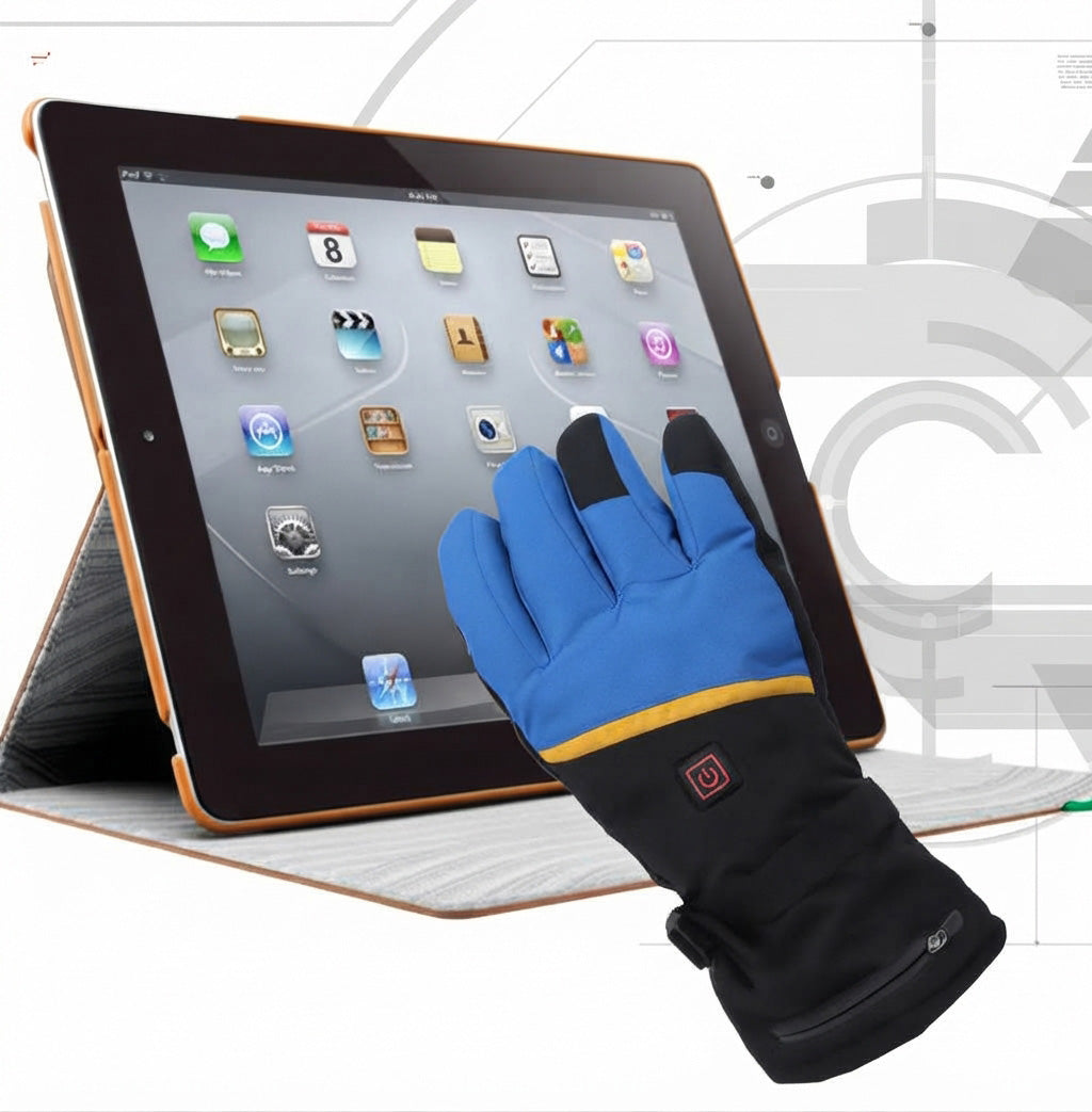 Motorcycle Warmth Heated Gloves with 2*5000mAh Batteries Touchscreen Battery Heating Glove Liners Water-Resistant Thermal Gloves for Hunting Ski Snowboarding Cycling