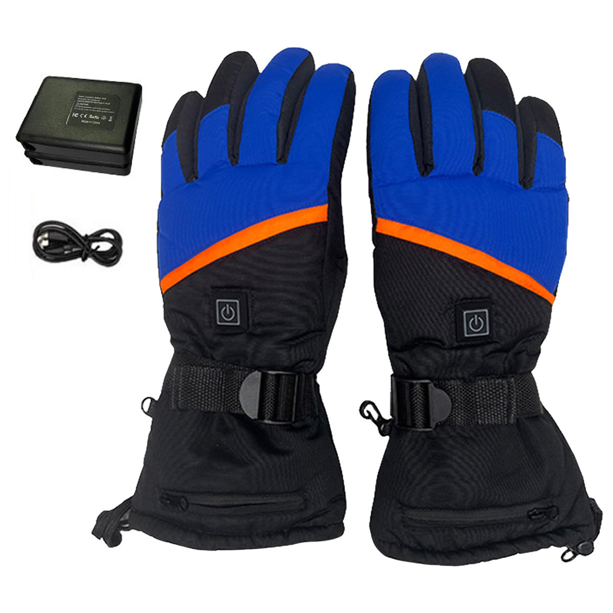 Motorcycle Warmth Heated Gloves with 2*5000mAh Batteries Touchscreen Battery Heating Glove Liners Water-Resistant Thermal Gloves for Hunting Ski Snowboarding Cycling