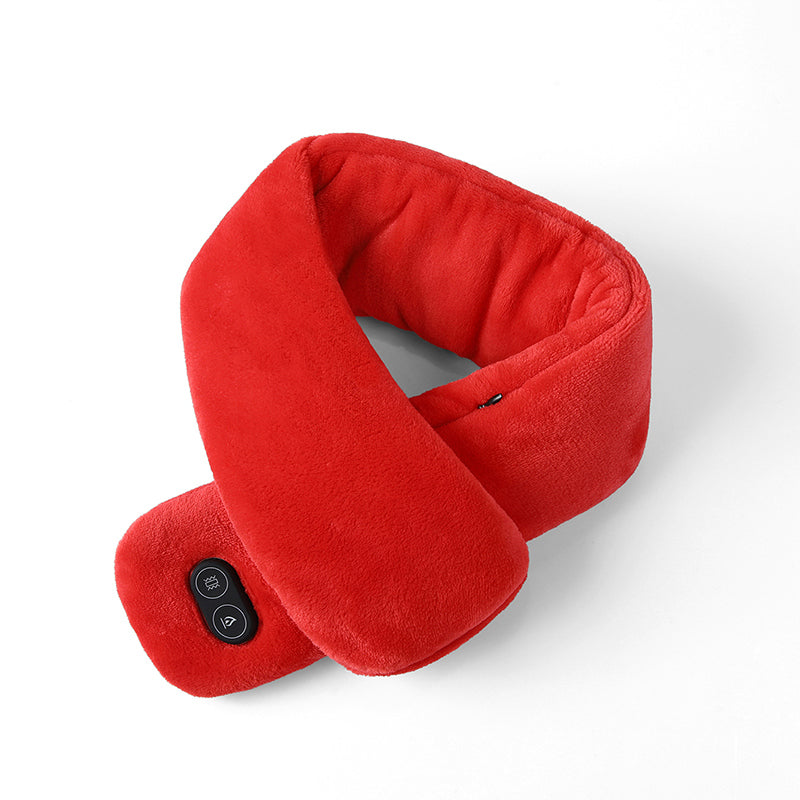 Unisex 80CM Heated Massaging Neck Warmer Scarf for Pain Soft USB Electric Heating Neck and Shoulder Heating Pad Neckerchief