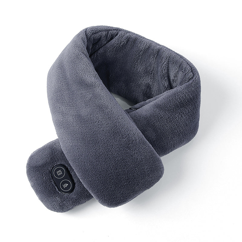 Unisex 80CM Heated Massaging Neck Warmer Scarf for Pain Soft USB Electric Heating Neck and Shoulder Heating Pad Neckerchief