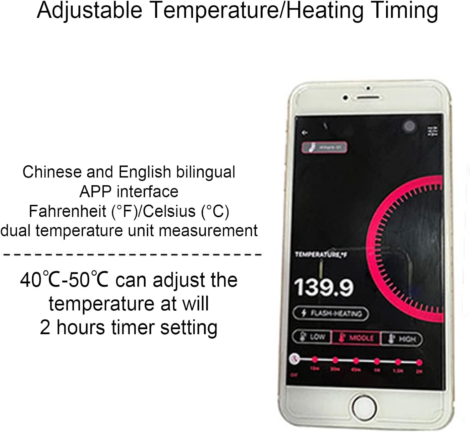 APP Control Smart Electric Heated Socks with 2pcs 5000mAh Rechargeable Battery 3 Heating Temperature Settings Men And Women Long Thermal Socks