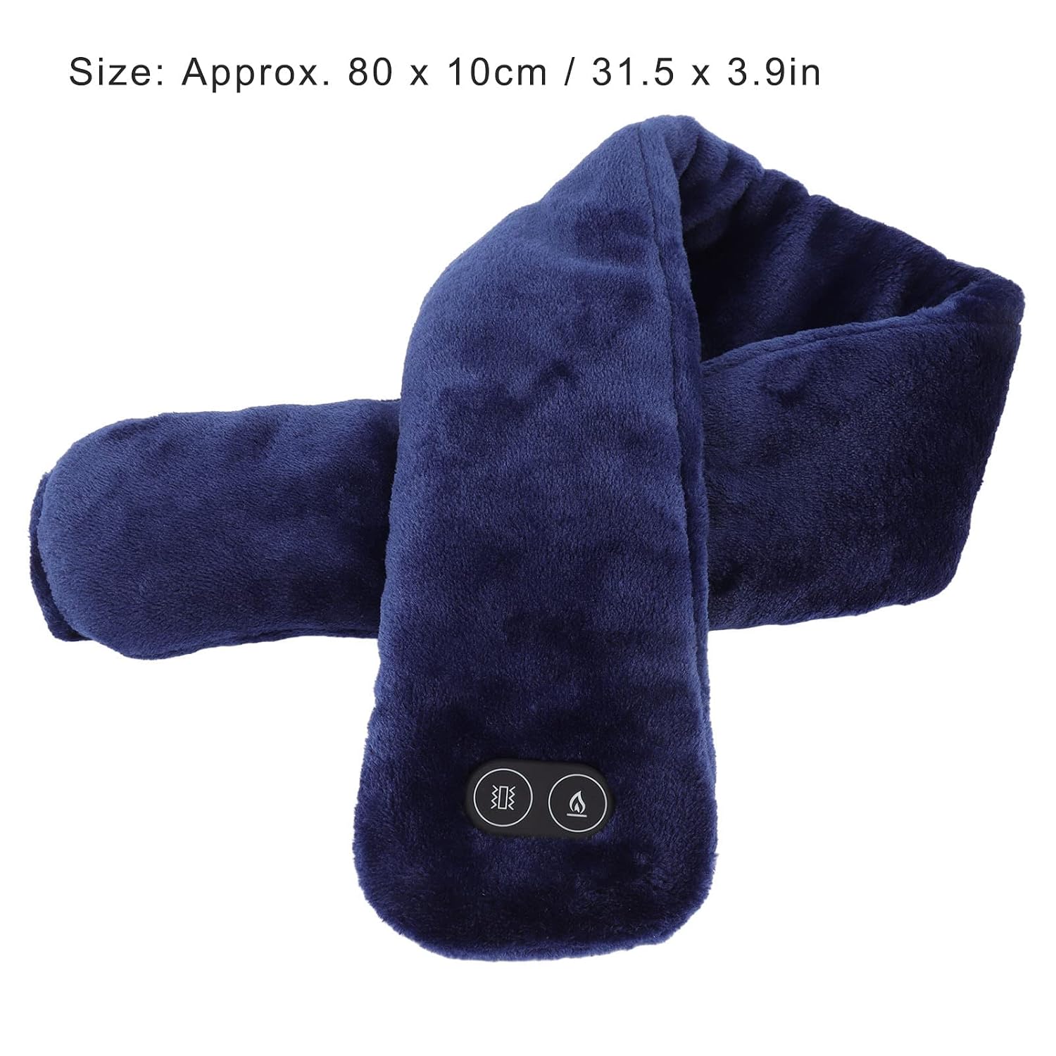 Unisex 80CM Heated Massaging Neck Warmer Scarf for Pain Soft USB Electric Heating Neck and Shoulder Heating Pad Neckerchief