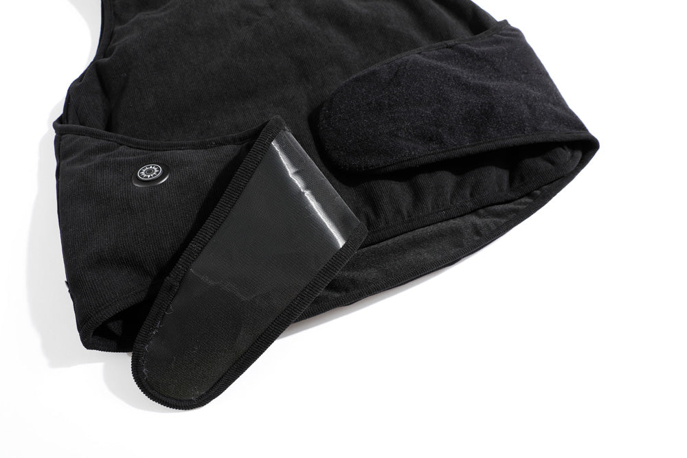 Black 8 Areas Heated Vest for Men Women USB Charging Smart Temperature Winter Warming Waistcoat with Adjustable Belt