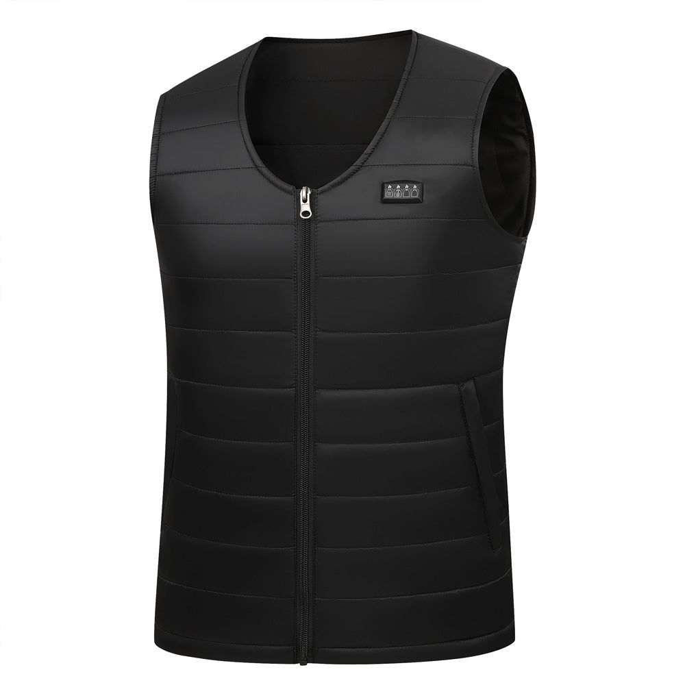 V-Neck Smart Electric Heated Vests for Women Men 4 Control 26 Carbon Fiber Heating Areas 3 Temperature Adjustment