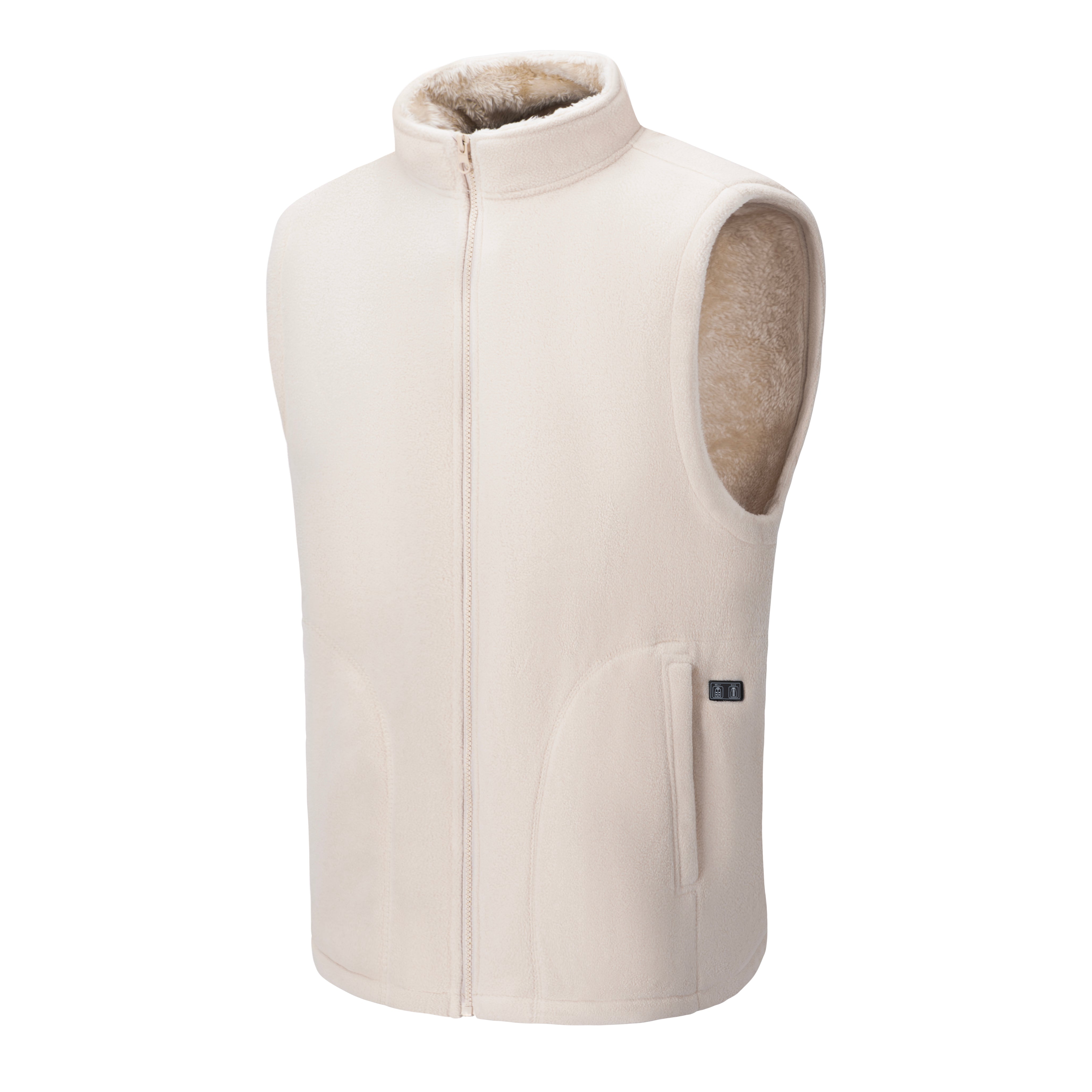 Fleece Lined Heated Vest for Women Men, 3 Gear Temp Control Dual Control 10 Heating Zones USB Electric Heating Stand Collar Smart Thermal Waistcoat