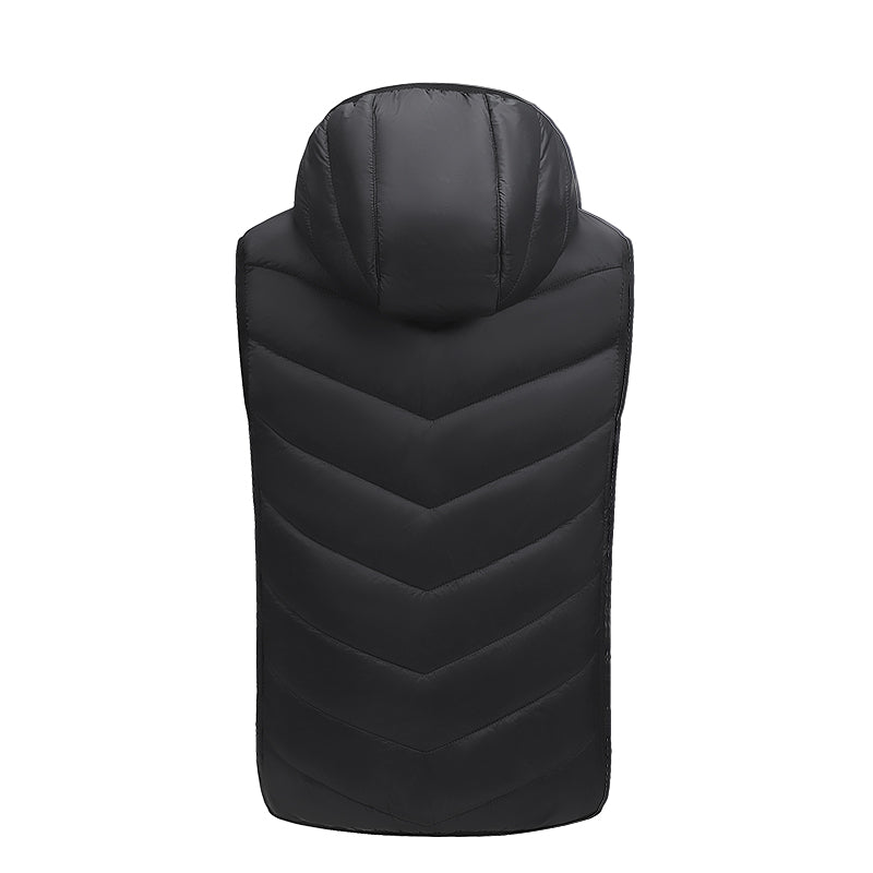 Heated Hooded Vest for Kids USB Rechargeable 10 Heating Zones 3 Adjustable Temperature Heating Gilet Boys Girls Body Warmer Waistcoat