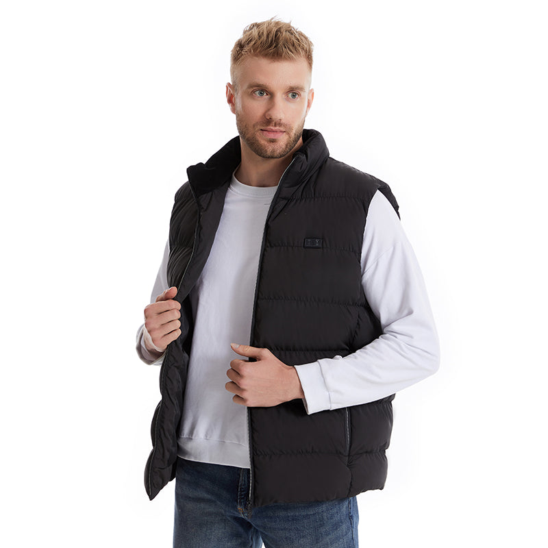 Dual Control 15 Carbon Fiber Heating Pads Thermal Vest for Women Men Heated Gilet 3 Heat Settings Electric USB Charging Heating Waistcoat