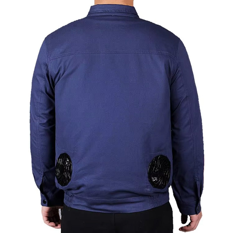 Summer Cooling Fan Jacket for Men Women, Adjustable 4-Speed Wearable Air Conditioning Workwear for Construction Gardening Outdoor Activities Fishing Hiking Workers