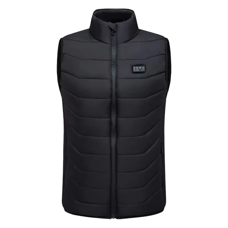 Smart Heated Gilets for Men Women, USB Port 4 Control 28 Heating Zones 3 Temperature Settings Stand Up Collar Electric Heated Warm Vests