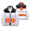 USB Heated Outerwear Coats for Men Winter Warm 6 Heating Zones Intelligent Constant Temperature Quilted Zip-Up Puffer Jacket