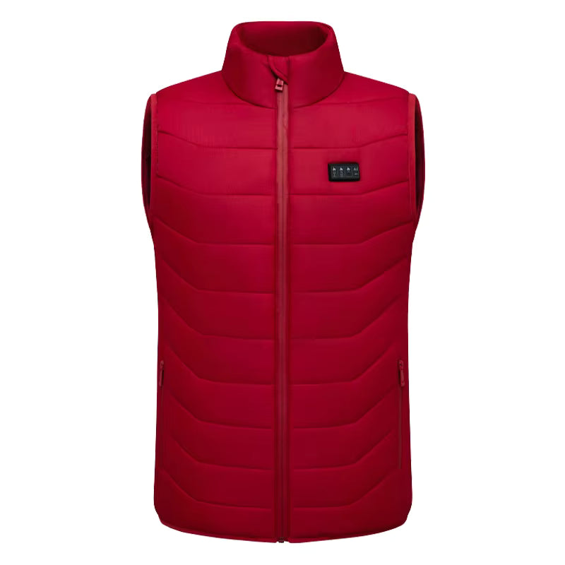 Smart Heated Gilets for Men Women, USB Port 4 Control 28 Heating Zones 3 Temperature Settings Stand Up Collar Electric Heated Warm Vests