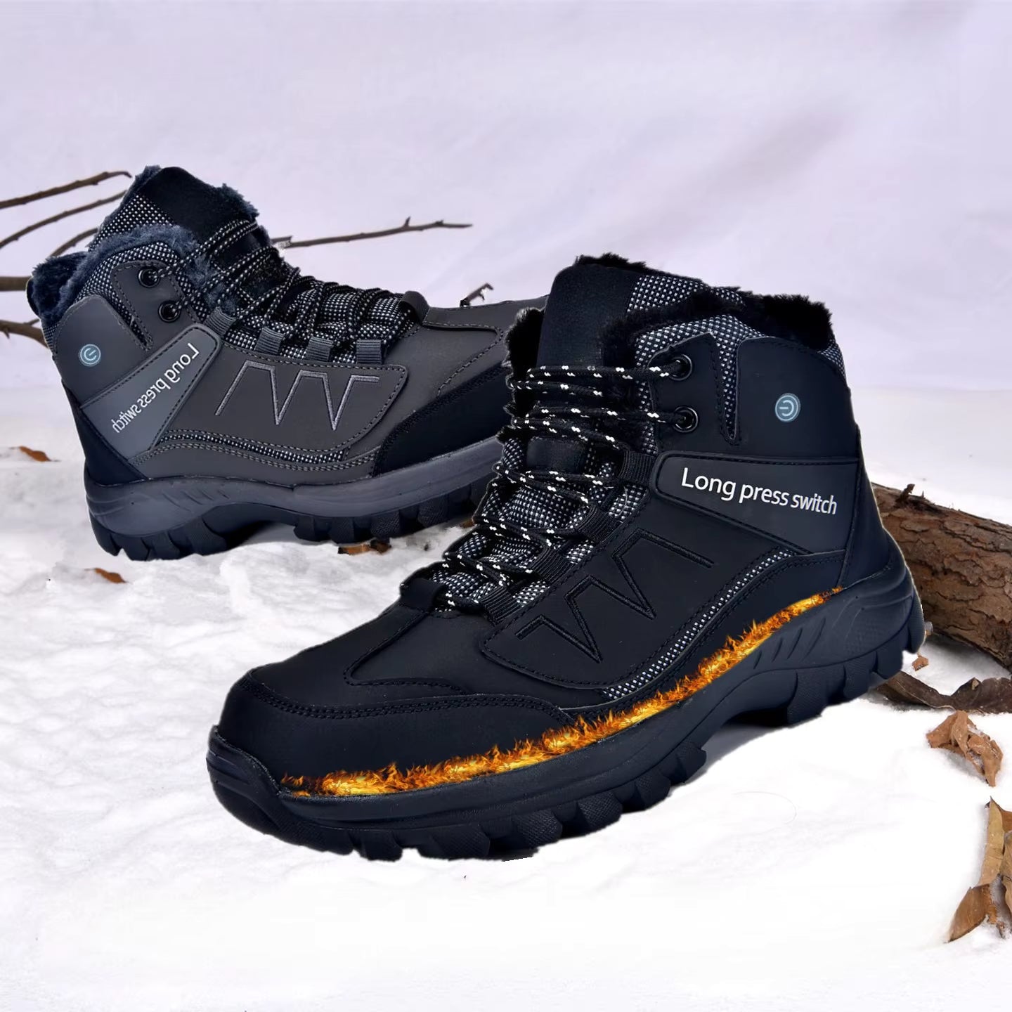 Electric Rechargeable Heated Sneakers for Women Men With 2*6000mAh Rechargeable Batteries, 3-Level Heating Models, 40℃-65℃ Winter Shoes for Indoor Outdoor Activities