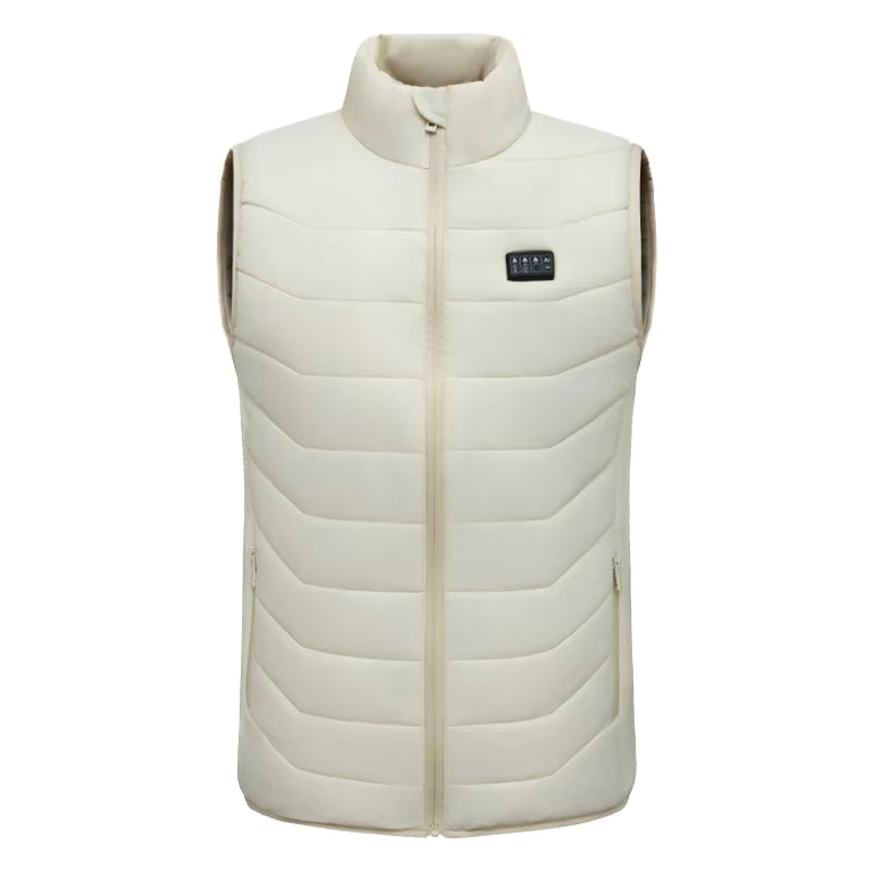 Smart Heated Gilets for Men Women, USB Port 4 Control 28 Heating Zones 3 Temperature Settings Stand Up Collar Electric Heated Warm Vests