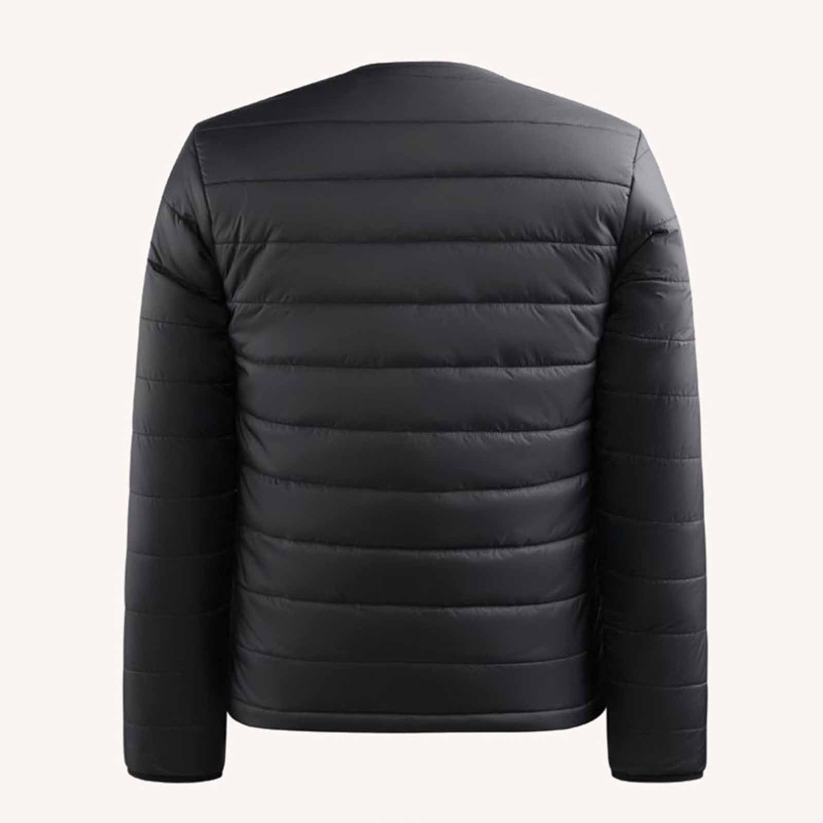 Unisex Cotton Heated Jacket, 24-Zone Dual Control USB Charging Long Sleeve V-Neck Zipper Closure Winter Coat Functional Thermal Parka for Men Women