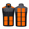 Dual Control 15 Heating Areas Heated Vests for Women Men USB Electric Windproof Winter Warm Gillette Jacket with Zipper