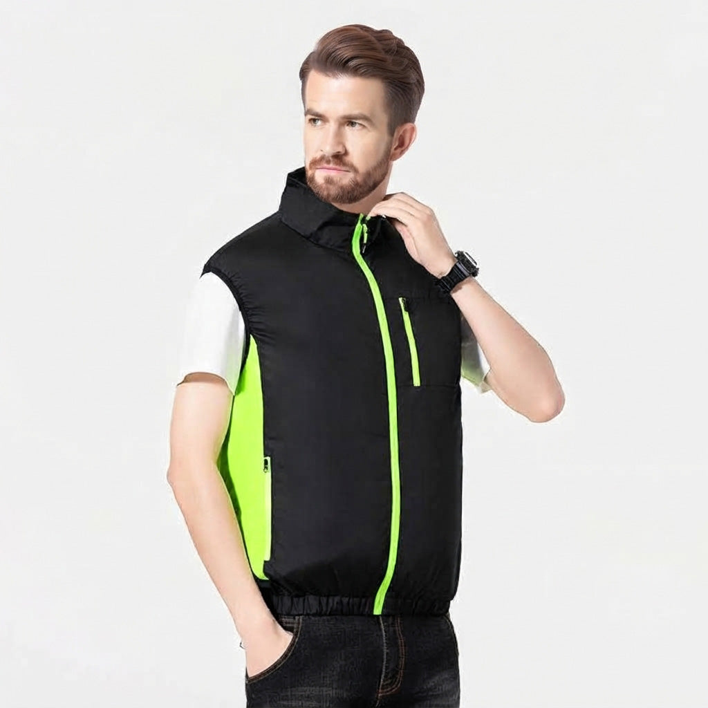 Air Conditioning Fans Vest for Men Women with 2*5V Fans Air Conditioned Clothes Sleeveless Workwear Heat Reducing & Breathable for Hot Weather