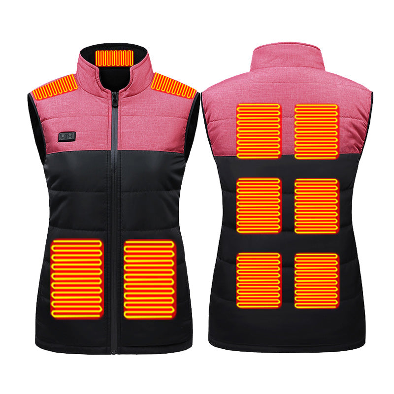 Dual Control 11 Heating Areas Heated Vests for Men Women Motorcycle USB Rechargeable Electric Thermal Waistcoat with Zipper