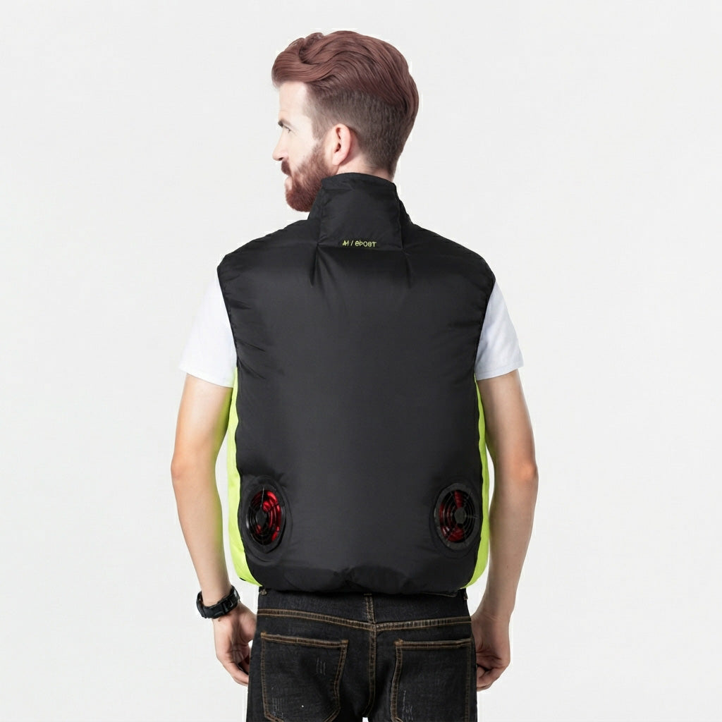 Electric Cooling Fan Vest for Men Women with Air Conditioning Fans Sleeveless Workwear Air-conditioned Clothes for Outdoor Hot Weather Work