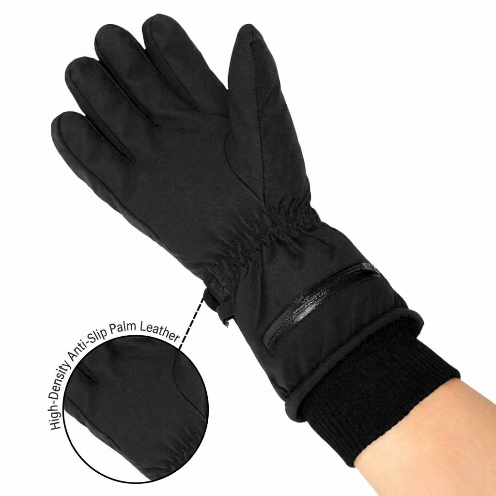 Rechargeable Heated Gloves for Men Women, 2*3000mAh Battery, 3 Heating Levels, Up to 65℃, Touchscreen, Waterproof, Windproof, Anti-slip Palm